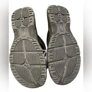 NWT Men’s Size 10 West Marine Black Sandal/ Flip Flop West Marine Thong Sandals, #2410, Black/Gray, Leather, Men main image 3